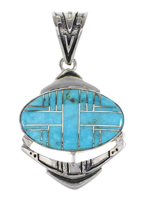 Silver Southwest Turquoise Pendant AX96474
